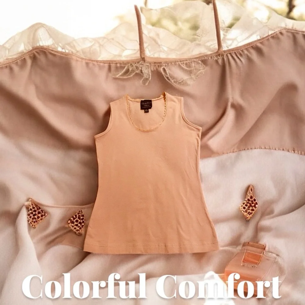 Kathleen Kirkwood Apricot Undercover Agent Sleeveless Tank Top     size XS NWOT - Picture 7 of 11